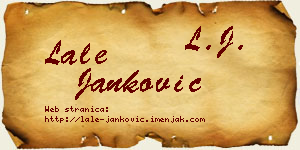 Lale Janković vizit kartica